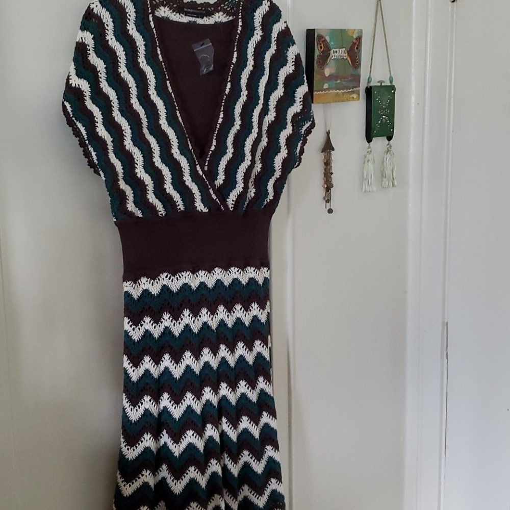 BCBGMAXAZRIA Cottage Core Crochet Dress Women's Size Medium